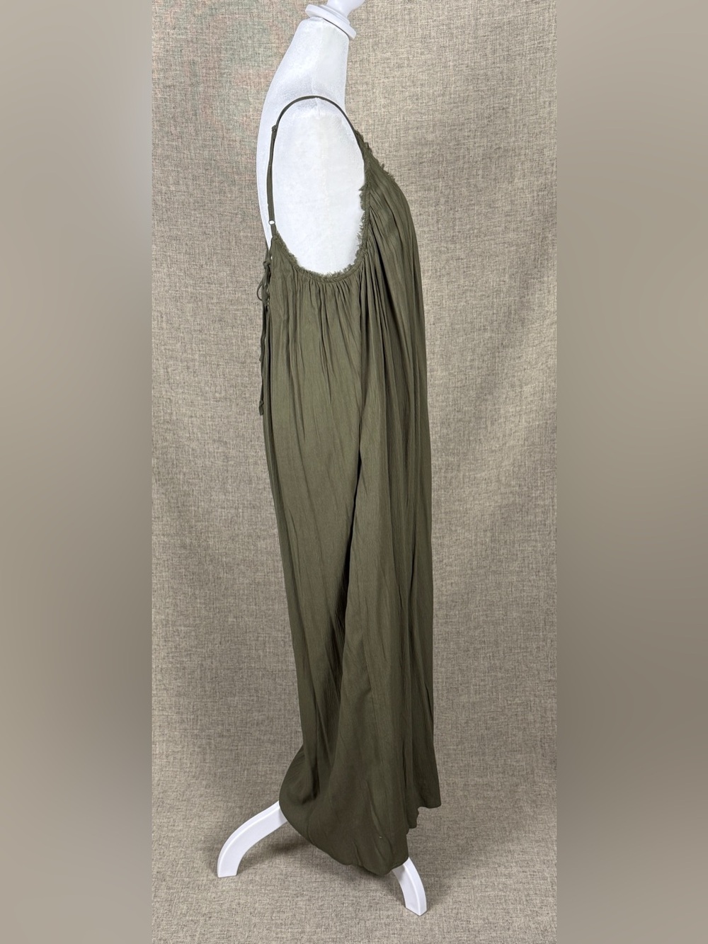 Wishlist Olive Wide-leg Gauzey Jumpsuit - Picture 3 of 6